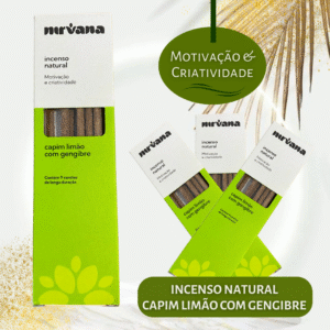 Incenso Natural Nirvana Capim Limão com Gengibre
