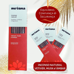 Incenso Vetiver, Musk e Âmbar