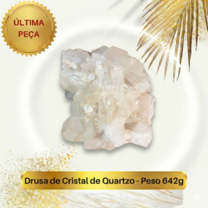Drusa de cristal de quartzo- 642g